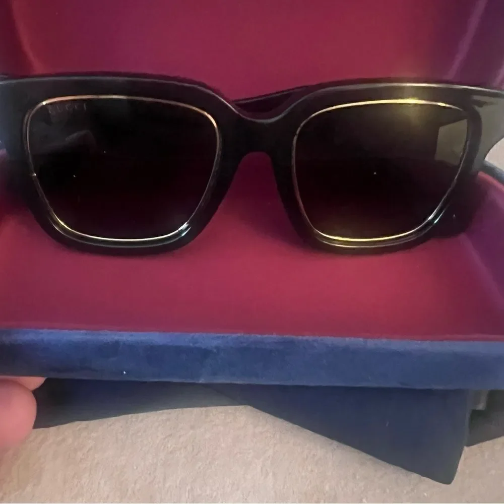Gucci Black and Gold Sunglasses - GG1138SA - New